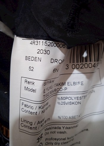 Düğmeli Siyah Erkek Takım Elbise Ceketi - Görsel 6