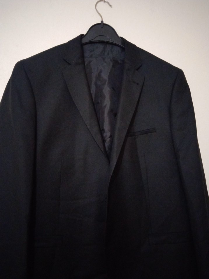 Düğmeli Siyah Erkek Takım Elbise Ceketi - Görsel 3