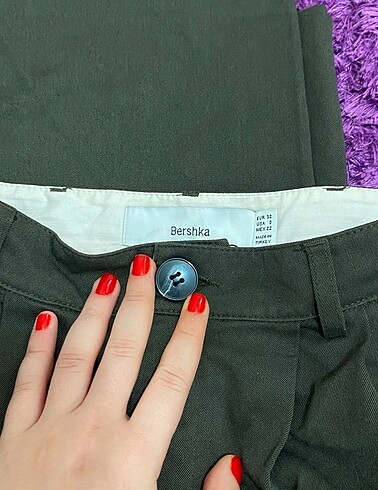 32 Beden haki Renk Bershka Haki Kargo Pantolon