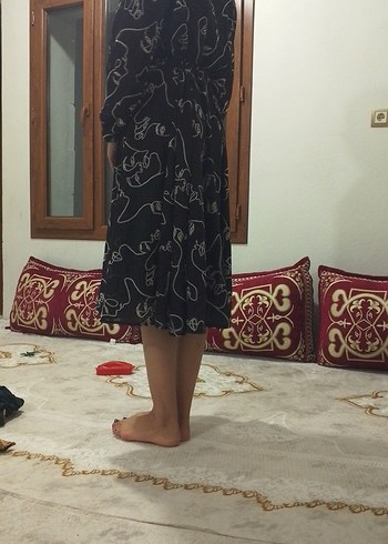 Diğer Drapeli Siyah Uzun Kadın Etek