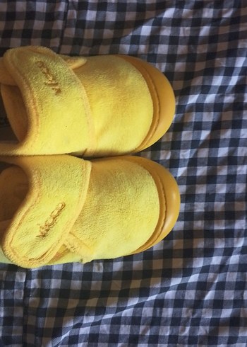 Kız Çocuk Sarı Sıcak Terlik Velcro - Görsel 5