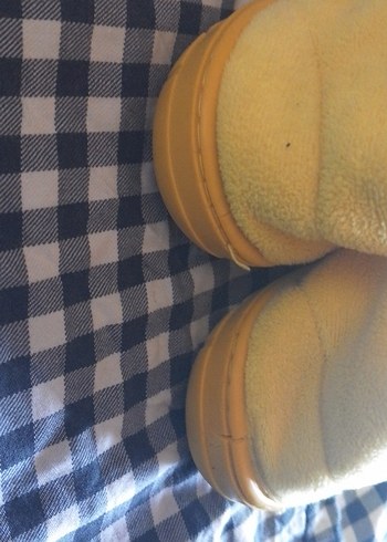 Kız Çocuk Sarı Sıcak Terlik Velcro - Görsel 6