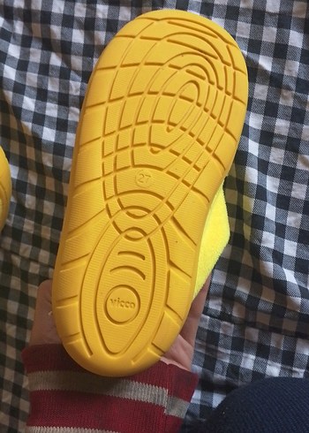 Kız Çocuk Sarı Sıcak Terlik Velcro - Görsel 4