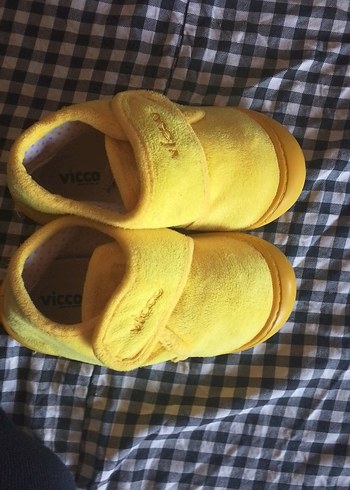 Kız Çocuk Sarı Sıcak Terlik Velcro - Görsel 7