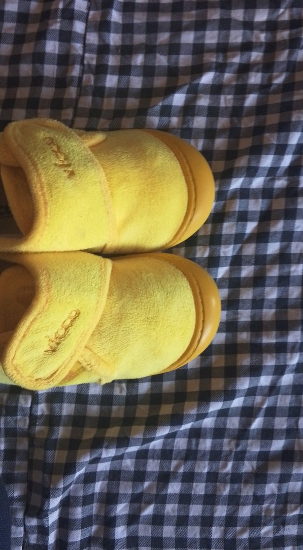 Kız Çocuk Sarı Sıcak Terlik Velcro - Görsel 5