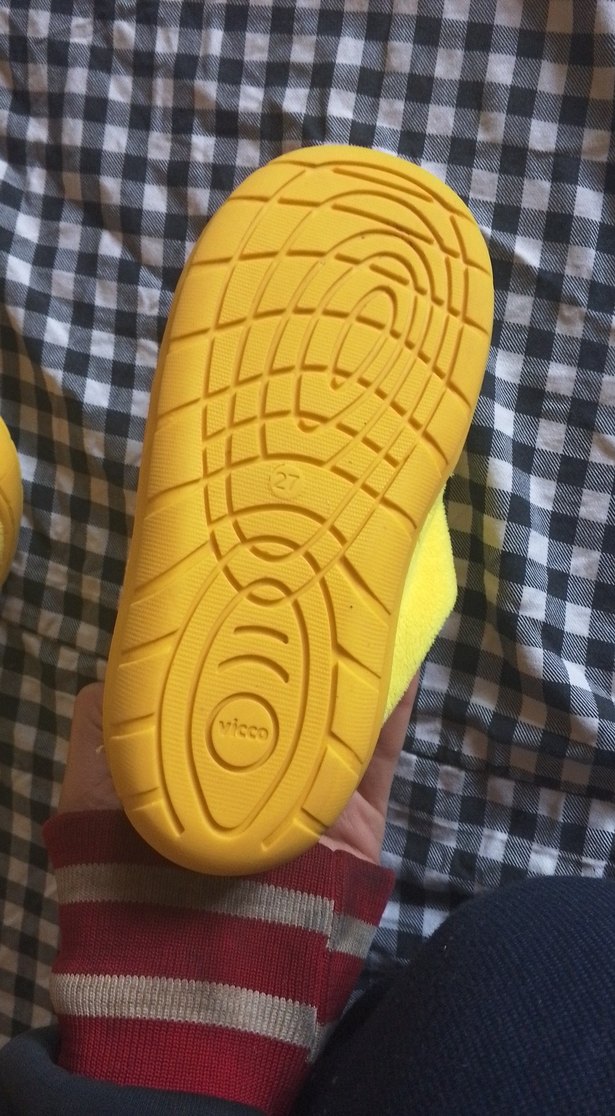 Kız Çocuk Sarı Sıcak Terlik Velcro - Görsel 4