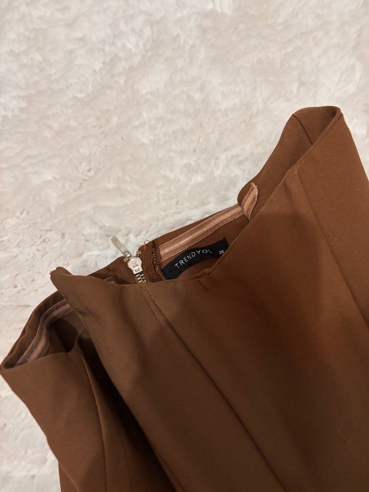 Kahverengi Drapeli Kadın Bustiyer - Görsel 5