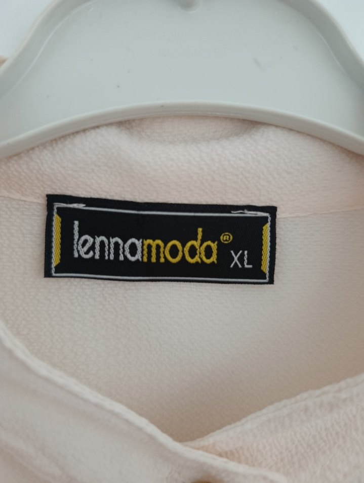 Düğmeli, Uzun Kollu Bej Pamuklu Gömlek - Görsel 2