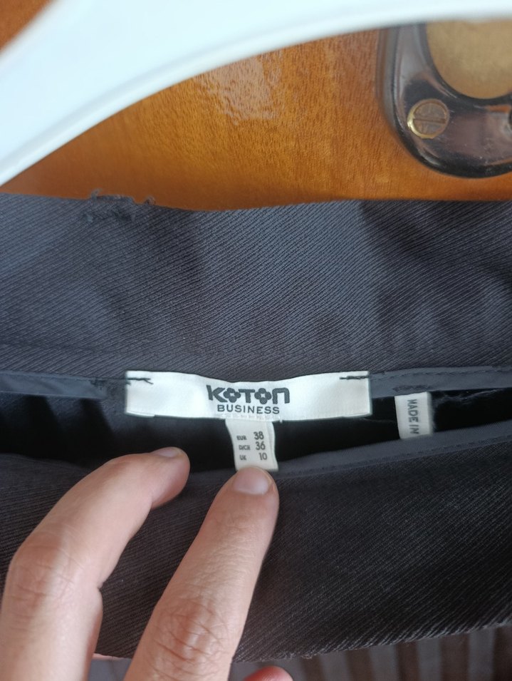 Siyah Pilili Mini Kadın Etek - Görsel 2