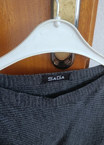 Gri Kadın Örgü Yün Kazak - Görsel 3