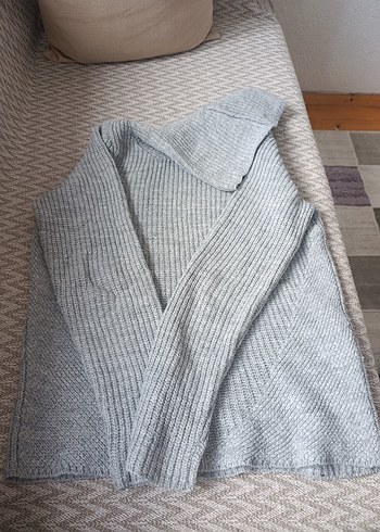 Gri Balıkçı Yaka Triko Kadın Kazak - Görsel 4