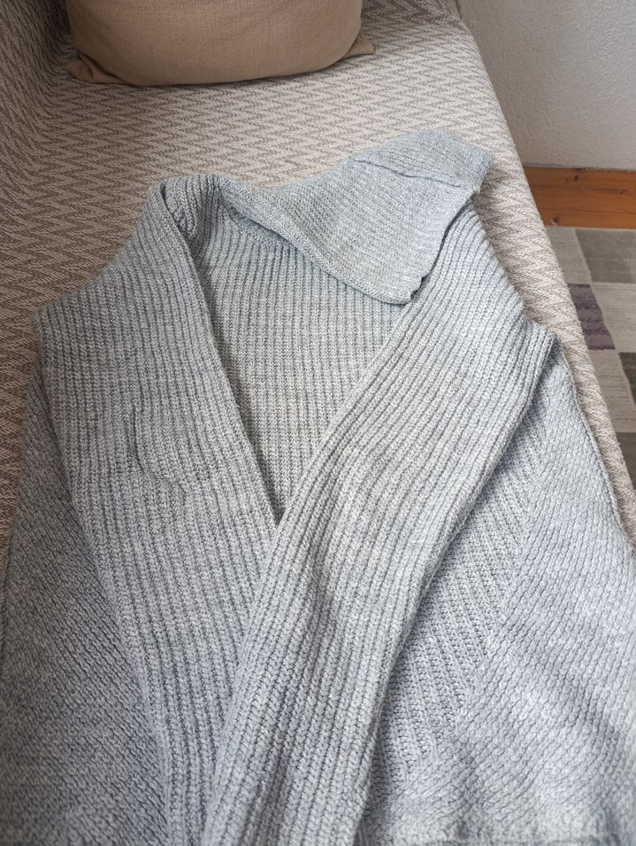 Gri Balıkçı Yaka Triko Kadın Kazak - Görsel 3