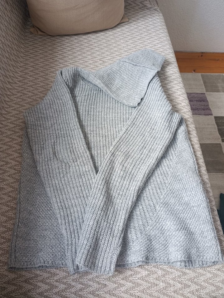 Gri Balıkçı Yaka Triko Kadın Kazak - Görsel 4