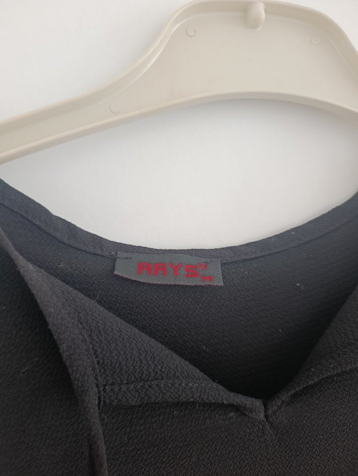 Siyah V Yaka Düğmeli Midi Tunik - Görsel 2