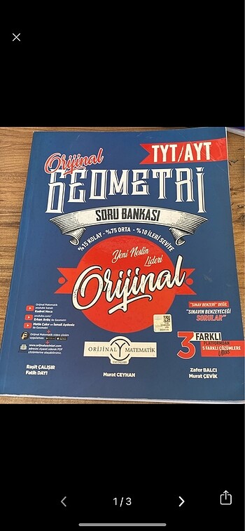 ORJİNAL YAYINLARI GEOMETRİ SORU BANKASI