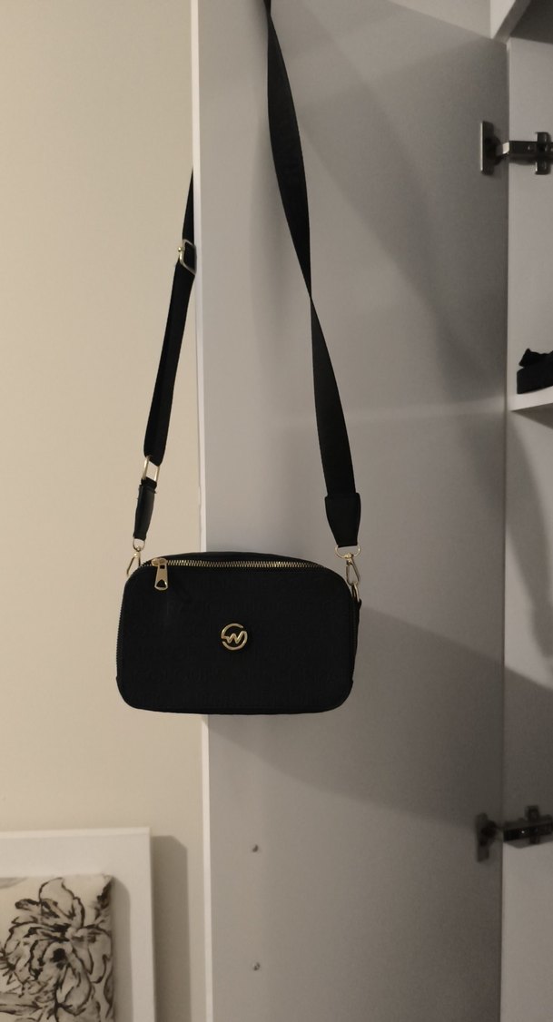 Siyah Süet Yılan Desenli Kadın Çanta - Görsel 2