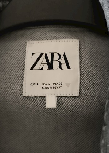 Zara Gri Düğmeli Denim Ceket - Görsel 2