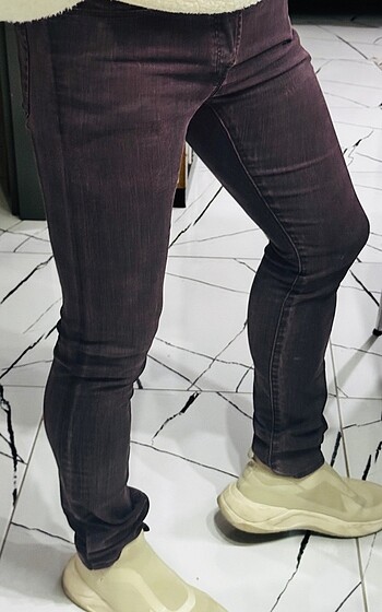 33 Beden bordo Renk H&M KOYU BORDO SLIM FİT KOT | 33*32