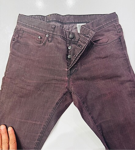 H&M KOYU BORDO SLIM FİT KOT | 33*32