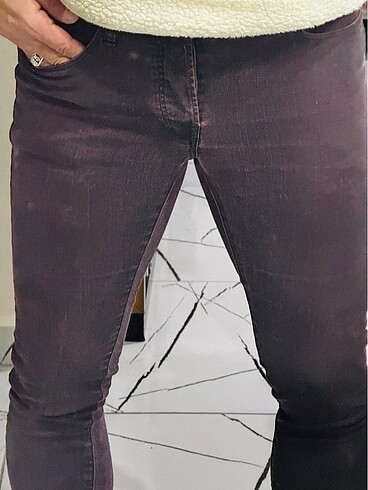 33 Beden H&M KOYU BORDO SLIM FİT KOT | 33*32