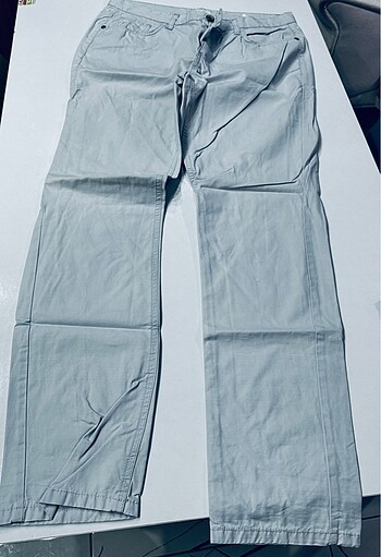 44 Beden mavi Renk BUZ MAVİSİ KANVAS PANTALON | 44 BEDEN