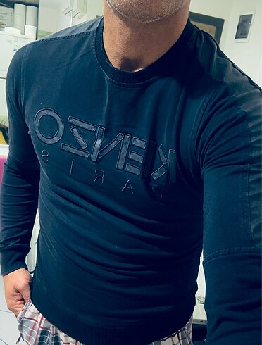 KENZO DERİ OMUZ DETAYLI SWEATSHIRT