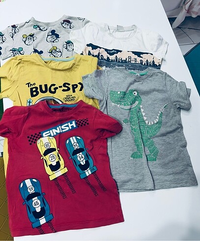 7 Yaş Beden 7 adet erkek çocuk tişört