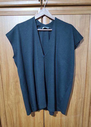 ZARA V YAKA SİYAH SÜVETER