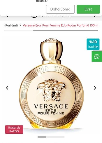 VERSACE EROS EDP 100 ML ORJ.PARFÜM