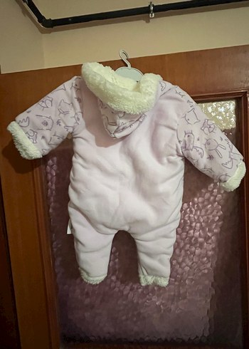 Kürklü Pembe Bebek Tulumu - Görsel 2