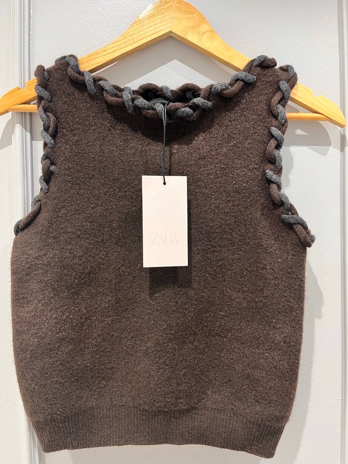 Zara Yeni Sezon  Örgü Top S Beden - Görsel 5