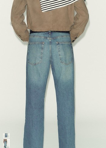 Zara Orta Bel Düz Kesim Comfort Kemerli 34 Beden - Görsel 3