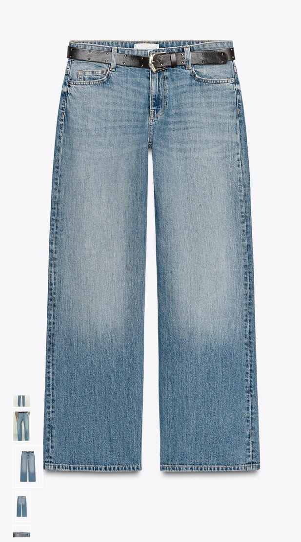 Zara Orta Bel Düz Kesim Comfort Kemerli 34 Beden - Görsel 5