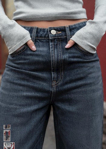 Zara Jeans Mom FİT YÜKSEK BEL 32 Beden - Görsel 3