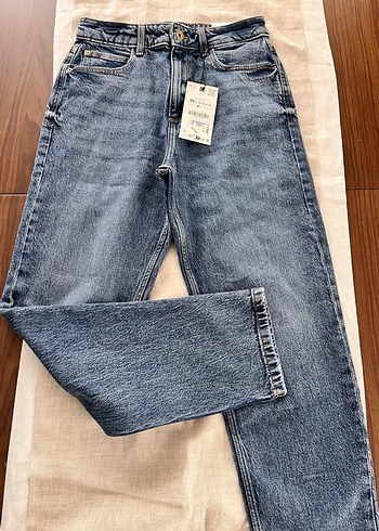 Zara Yüksek Bel Slim Mom Paça Jean 38 Beden - Görsel 4
