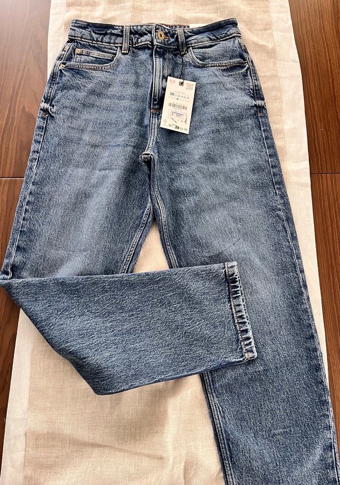 Zara Yüksek Bel Slim Mom Paça Jean 38 Beden - Görsel 4