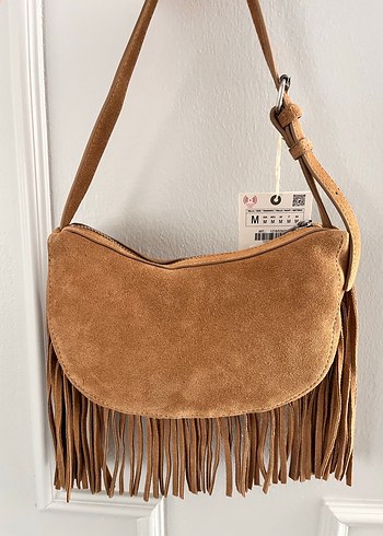 Zara Süet Püsküllü Kadın Çanta - Görsel 2