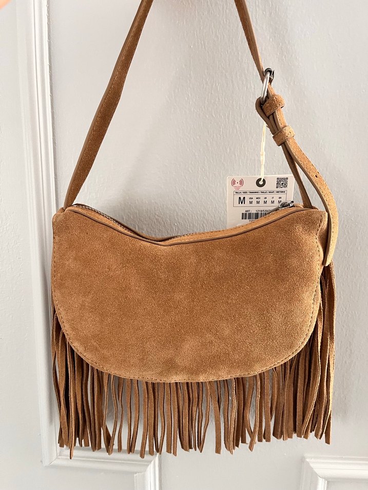 Zara Süet Püsküllü Kadın Çanta - Görsel 2