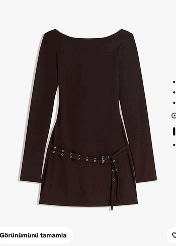 Bershka Kemerli Mini Elbise M Beden - Görsel 4