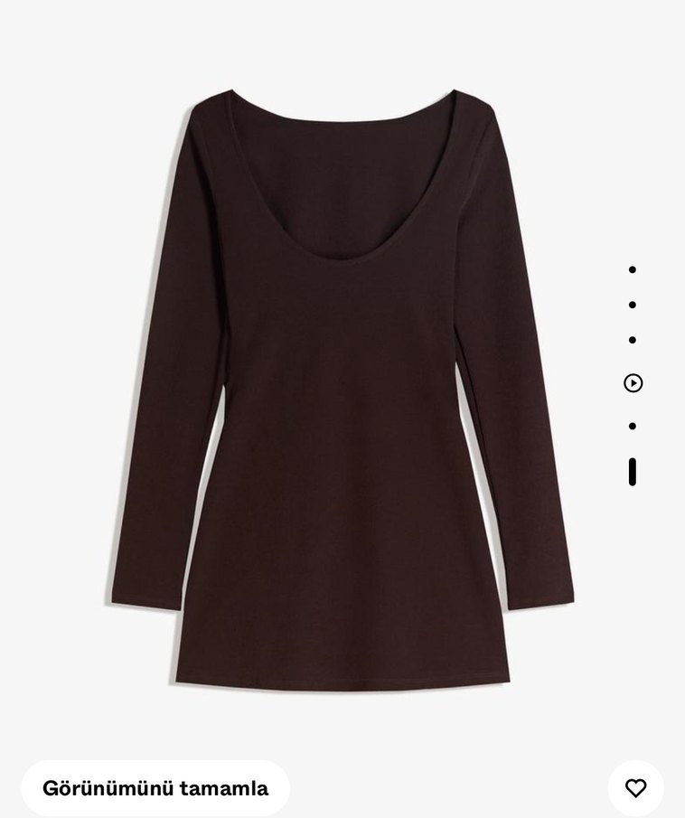 Bershka Kemerli Mini Elbise M Beden - Görsel 5