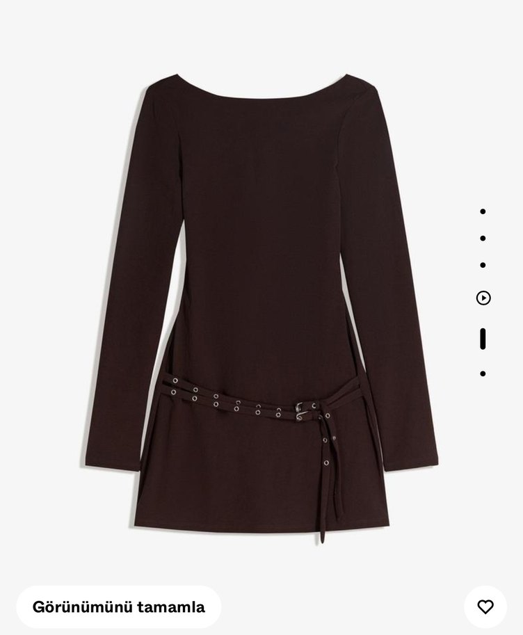 Bershka Kemerli Mini Elbise M Beden - Görsel 4