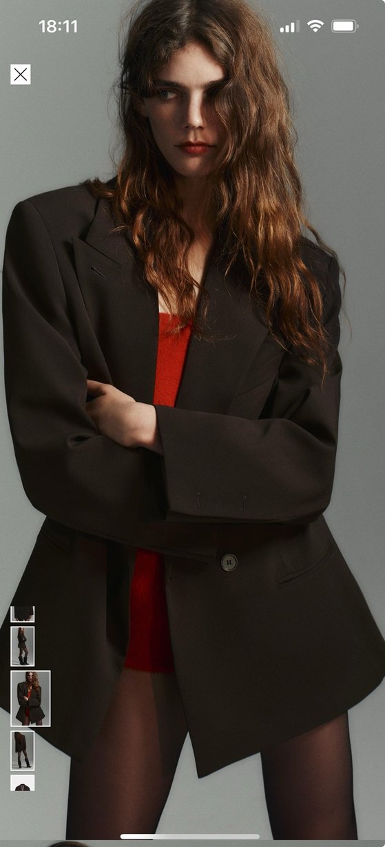 Zara Oversize Kruvaze Blazer XS orjinal sıfır üründür - Görsel 4