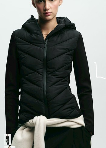 Zara Kontrast Şişme Mont XS etiketli - Görsel 2