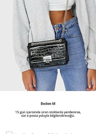 Stradivarius zincir carpraz çanta sifir etiketli