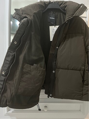 m Beden Pull And Bear kahve şişme mont M beden