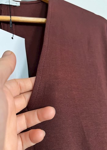 s Beden kahverengi Renk Zara uzun kol elbise S beden