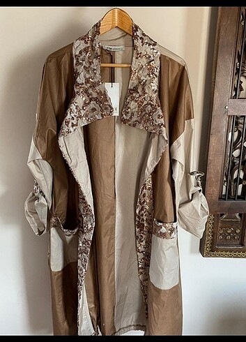 Payetli tasarım kaftan 