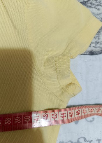 xs Beden sarı Renk Sarı Polo Yaka Kadın Tişört