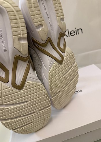 Bej Calvin Klein Bağcıklı Spor Ayakkabı - Görsel 6