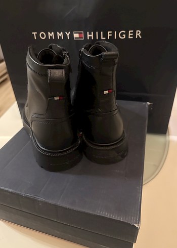 Tommy Hilfiger Erkek Siyah Deri Bot - Görsel 4